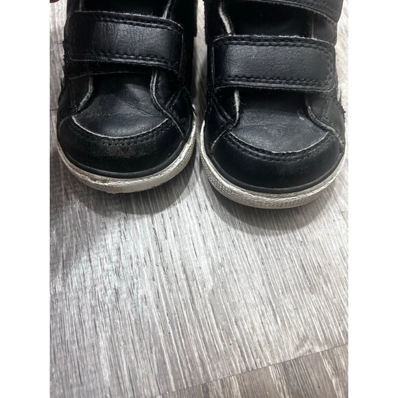 Nike Capri 3 Leather Shoes Size 6c Toddler Hook & Loop Black - Picture 6 of 6
